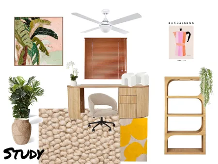 Boho study Interior Design Mood Board by Haninha on Style Sourcebook
