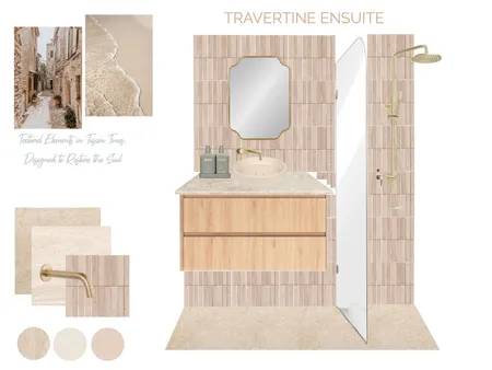Travertine Ensuite Interior Design Mood Board by Bex Elliott Interior Designer on Style Sourcebook