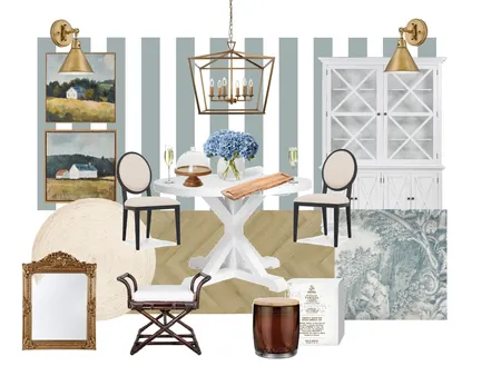 French Provincial Dining Room Sample Board Interior Design Mood Board by Nicola Vanessa on Style Sourcebook