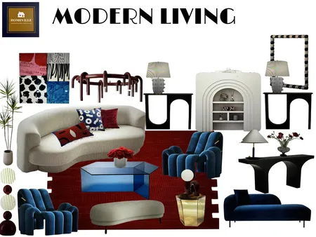 Modern Living Room Interior Design Mood Board by al1168ster@gmail.com on Style Sourcebook