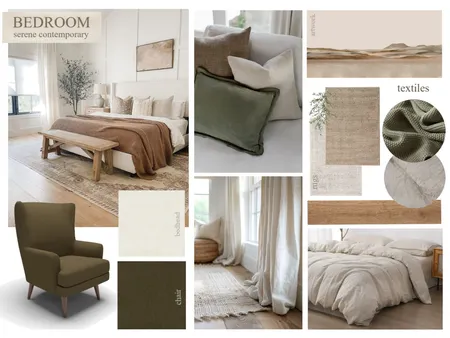 Serene Contemporary Bedroom Interior Design Mood Board by RACHMCEACHRAN on Style Sourcebook