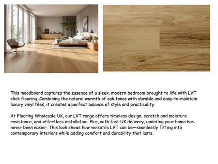 Modern Bedroom Moodboard with LVT Click Flooring – Flooring Wholesale UK Interior Design Mood Board by Flooring Wholesale UK on Style Sourcebook