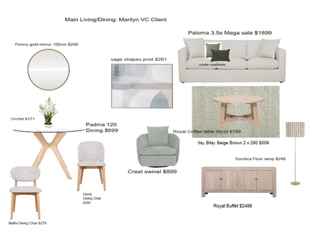 Marilyn VC Client Interior Design Mood Board by Ange M on Style Sourcebook