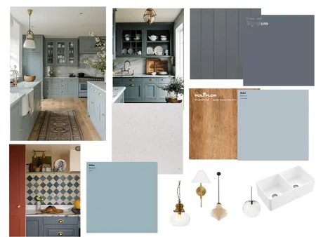blue Kitchen Interior Design Mood Board by jquinn on Style Sourcebook