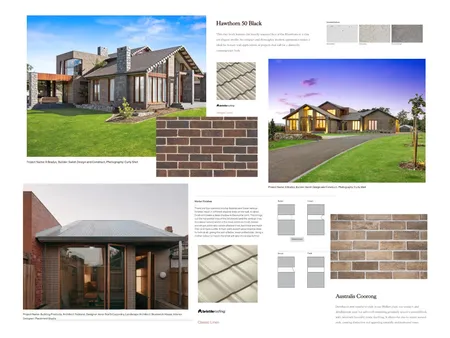 O'Connor Exterior - Brick and Roof Interior Design Mood Board by Helenak on Style Sourcebook