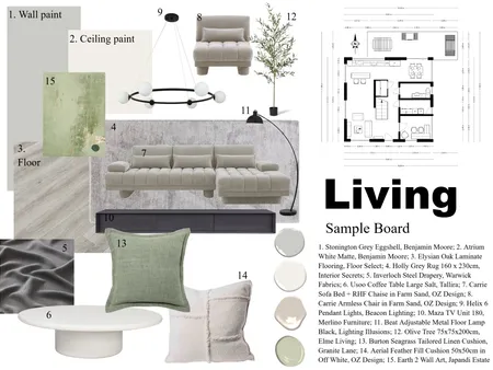 Living Sample Board Interior Design Mood Board by HaylieC on Style Sourcebook