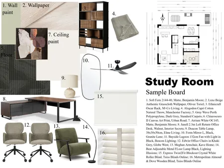 Study Sample Board Interior Design Mood Board by HaylieC on Style Sourcebook
