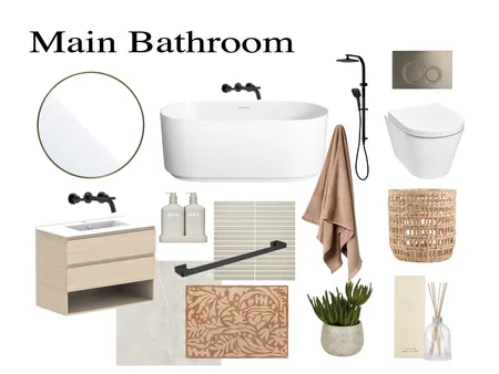 MAIN BATHROOM Interior Design Mood Board by salthausinteriors on Style Sourcebook