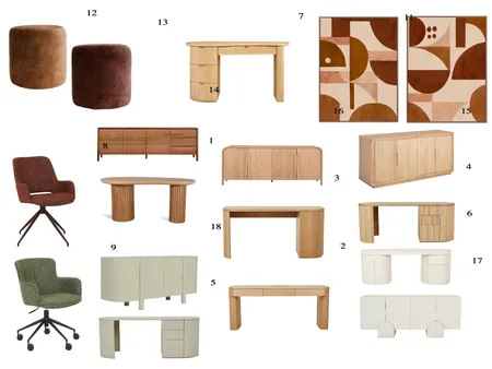 Williamstown Study - Options Interior Design Mood Board by Design Concept by TMC