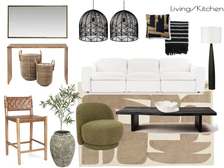 Makara Villa - Living/kitchen Interior Design Mood Board by Dewi Johnson