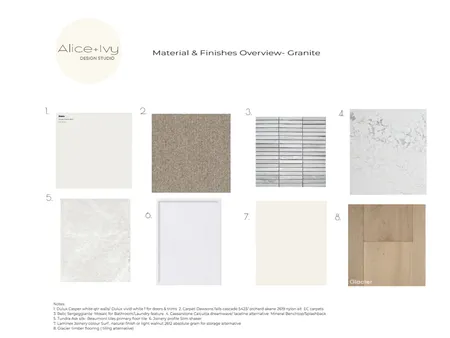 Materials & Finishes overview- Granite Interior Design Mood Board by Alice + Ivy Design Studio on Style Sourcebook