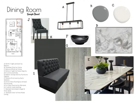 Dining room Interior Design Mood Board by Becks Interior Designs on Style Sourcebook