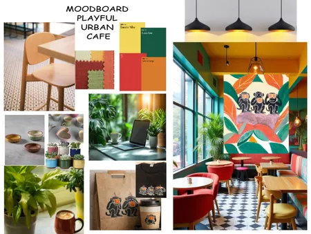 cafe monkeys Interior Design Mood Board by feniarouli@yahoo.gr on Style Sourcebook