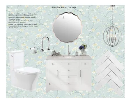 Wyralla Road Powder Room Concept Interior Design Mood Board by botany75 on Style Sourcebook