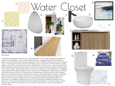 Water Closet Design (IDI A.9) Interior Design Mood Board by Maisie_Cupid on Style Sourcebook
