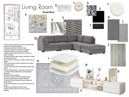 Living room - Achromatic 2 Interior Design Mood Board by Becks Interior Designs on Style Sourcebook