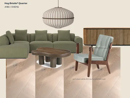 livingroom walnut + teak + green sofa Interior Design Mood Board by tomaskarkalas on Style Sourcebook