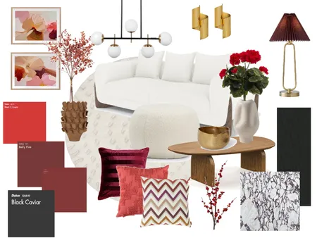 Red Delicious Sample Board Interior Design Mood Board by klhughey87@outlook.com on Style Sourcebook