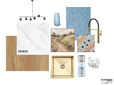 Australian Inspired Country Kitchen with Staron® Interior Design Mood Board by Austaron Surfaces on Style Sourcebook