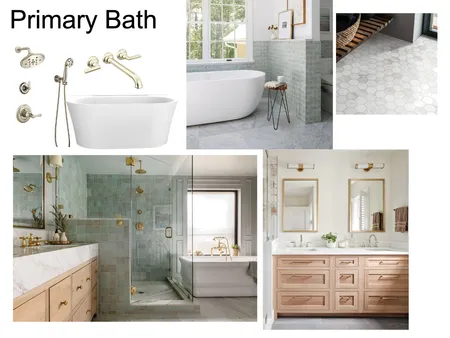 Primary Bathroom Interior Design Mood Board by MTLuppino@gmail.com on Style Sourcebook