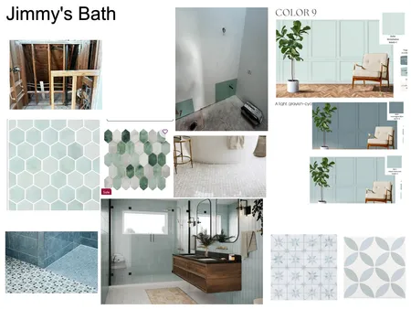Jimmy's Bathroom Interior Design Mood Board by MTLuppino@gmail.com on Style Sourcebook