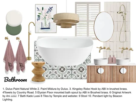 Bathroom Assignment 9 Interior Design Mood Board by Sharon on Style Sourcebook
