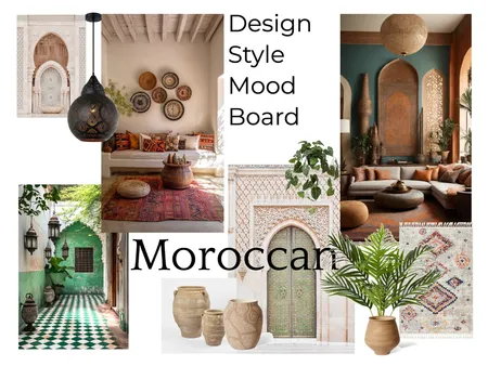 Moroccan 'design style' mood board Interior Design Mood Board by SarBearDesi on Style Sourcebook