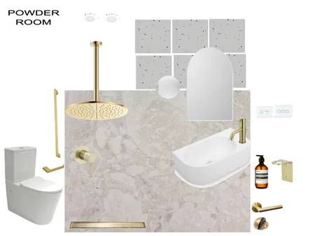 Powder Room Interior Design Mood Board by NookNest Pty Ltd on Style Sourcebook