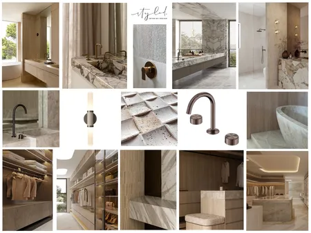 Mangan - Bathroom / Ensuite / WIR Mood Board Interior Design Mood Board by Styled Interior Design on Style Sourcebook