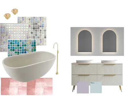 bathroom- mermaid mosaic Interior Design Mood Board by b10nd3b4rb13 on Style Sourcebook