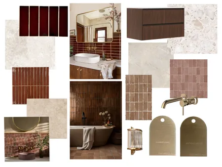 Brown Bathroom Interior Design Mood Board by Makarsha on Style Sourcebook