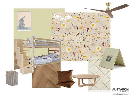Kids Room with Organoid Almwiese Light Interior Design Mood Board by Austaron Surfaces