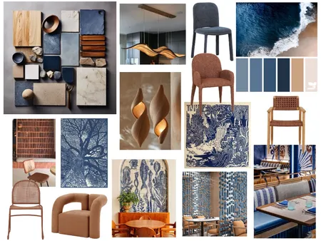 Blue Scheme Interior Design Mood Board by rosa@cabrabowls.com.au