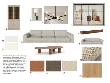 Sample Board - Living Interior Design Mood Board by Rneyazi