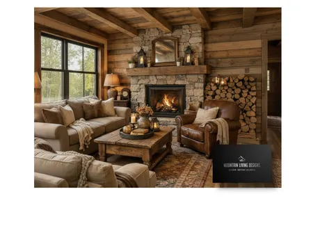 Facebook cover photo Interior Design Mood Board by MOUNTAIN LIVING DESIGNS