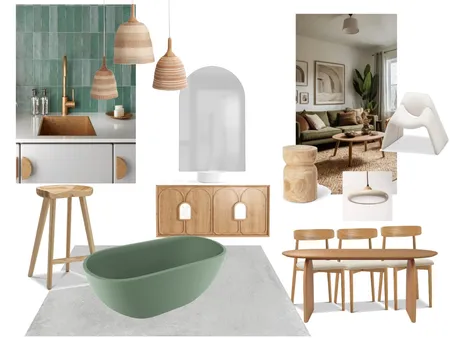 Modern Bohemian Harmony Interior Design Mood Board by nathigiovenardi