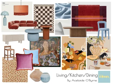 Living/Dining - Assessment 2 Interior Design Mood Board by addieobyrne