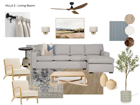 Villa 3 Living Room Interior Design Mood Board by Tanya Gumbie Design Studio on Style Sourcebook