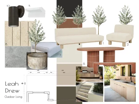 Leah + Drew outdoor area Interior Design Mood Board by Kate De Lorenzo