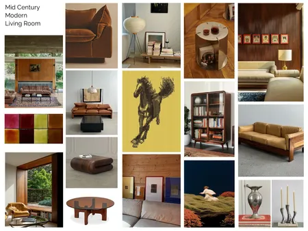 Mid Century Modern Living Room Interior Design Mood Board by Harrietgreenslade on Style Sourcebook