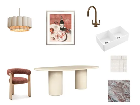 Burgundy Dining Kitchen Interior Design Mood Board by Style Sourcebook on Style Sourcebook