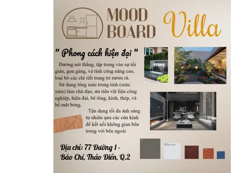 MOODBOARD VILLA (BT Lớn) 01 Interior Design Mood Board by Trang (JM) on Style Sourcebook