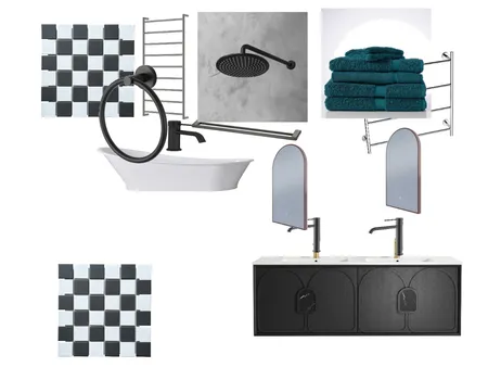 B&W Bathroom Interior Design Mood Board by Annette S.  M.. Interior design on Style Sourcebook