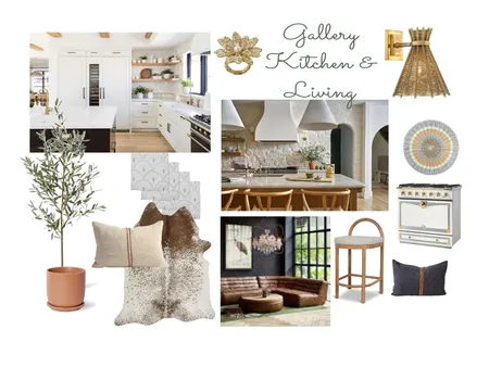 Gallery Kitchen and Living Interior Design Mood Board by Georgie Ashworth