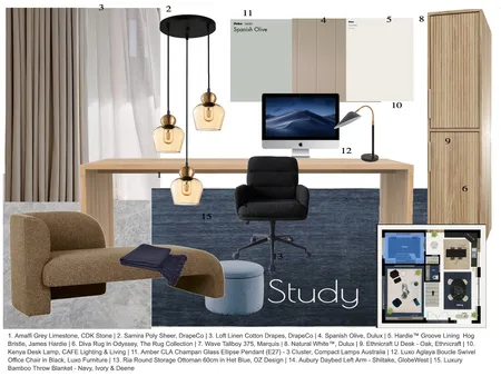 Study Interior Design Mood Board by thebeafactor