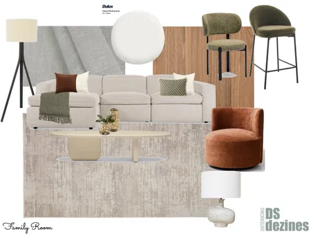 Millett Family room 3. Interior Design Mood Board by DSdezines Interiors