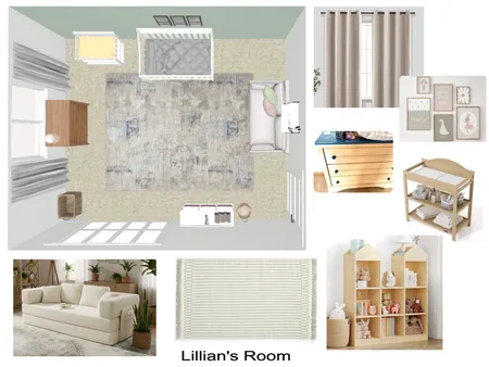 Lillian's Room Interior Design Mood Board by LUX WEST I.D.