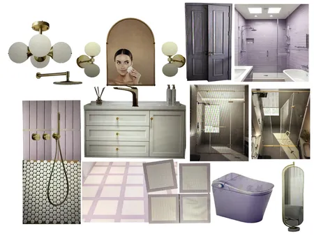 Mutiara Puchong Rev Purple Bathroom MB Interior Design Mood Board by al1168ster@gmail.com