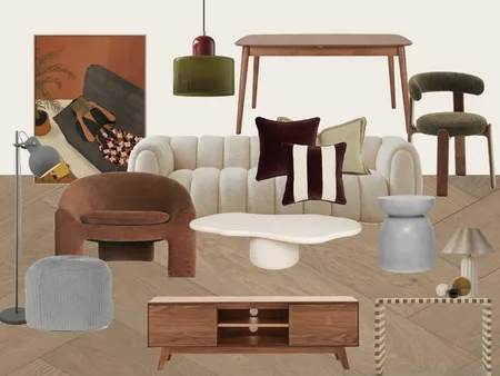 MCM LIVING ROOM Interior Design Mood Board by Alice + Ivy Design Studio on Style Sourcebook