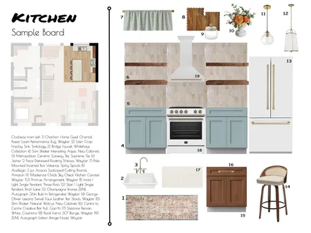 Kitchen Sample Board Interior Design Mood Board by JaydeInteriors